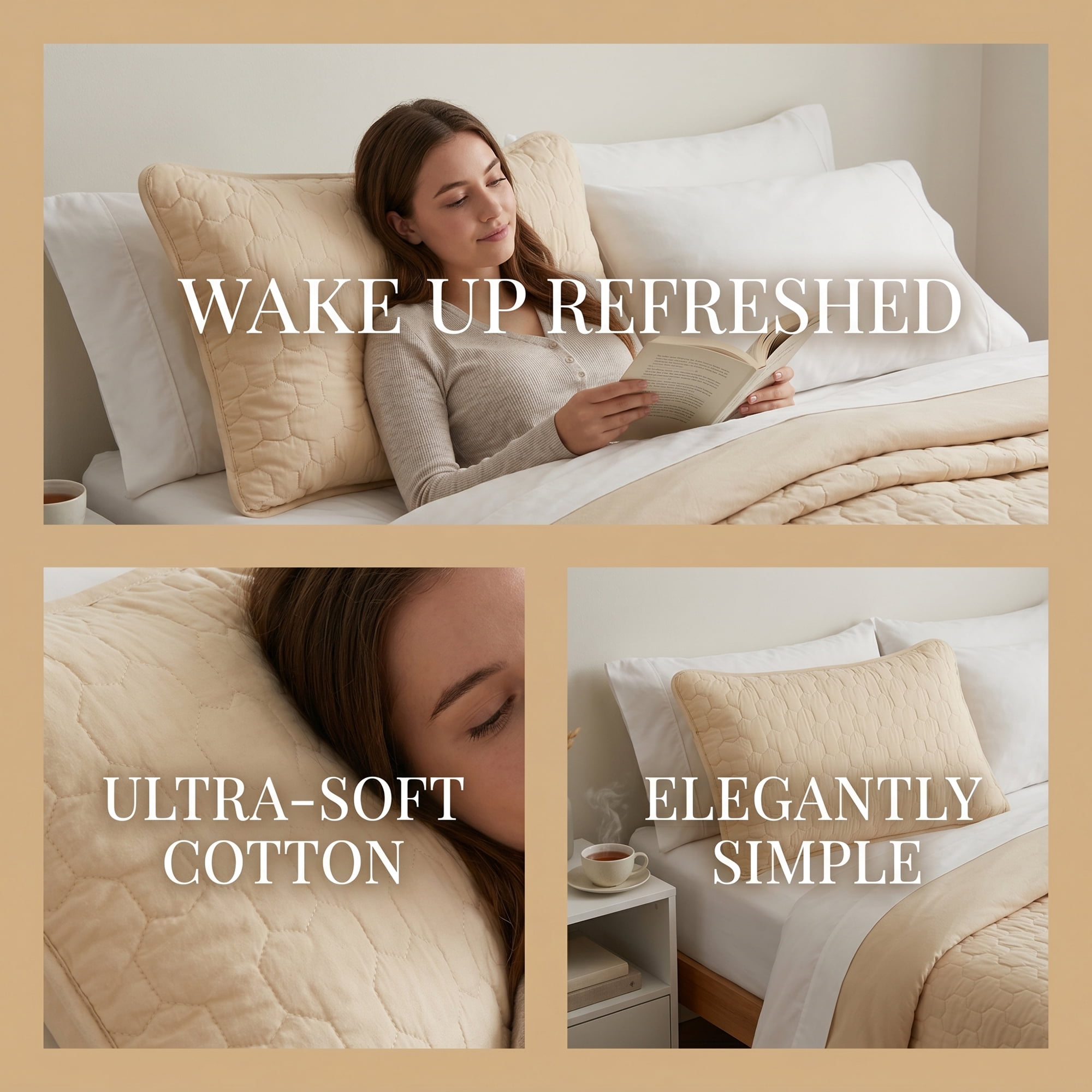 Unique Bargains Pillow Protectors Breathable Hypoallergenic Polyester Covers Light Yellow