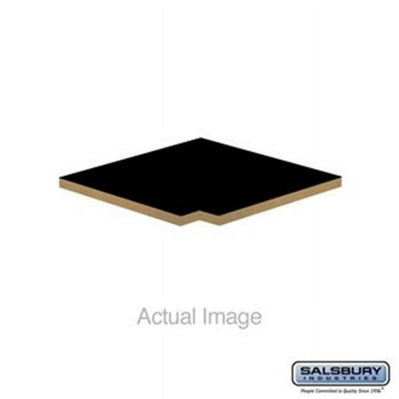 Flat Top Filler - Corner - for 15" Deep Designer Wood Locker - Black