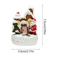 thumbnail image 3 of Light Up Santa Claus Ornament, Small Glowing Resin House Christmas Decor, Festive Tabletop Decoration for Christmas Tree Gift idea(A), 3 of 4