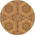 thumbnail image 1 of Ahgly Company Machine Washable Indoor Round Transitional Orange Area Rugs, 5' Round, 1 of 7