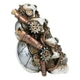 thumbnail image 4 of Steampunk Geared Trio Skulls Smoke Waterfall Backflow Incense Cone Tower Burner, 4 of 9