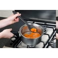 thumbnail image 4 of Cuchara ranurada de silicona premium con revestimiento sólido higiénico, 101 puntas de cocina adicionales (gris-negro) Vhermosa SNFLD588, 4 of 5