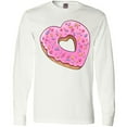 thumbnail image 3 of Inktastic Heart Shaped Donut with Pink Icing and Sprinkles Long Sleeve T-Shirt, 3 of 5