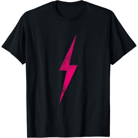 Simple Pink Lightning Bolt T-Shirt100% cotton