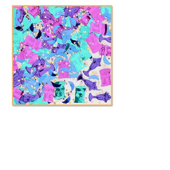 Beistle Pack of 6 Pink and Blue Sleep Over Confetti Bags 0.5 oz.