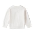 thumbnail image 5 of Povozer Toddler Baby Girl Knit Sweater Big Sister Little Sister Matching Outfits Long Sleeve Pullover Sweatshirt(White,6-12 Months), 5 of 6