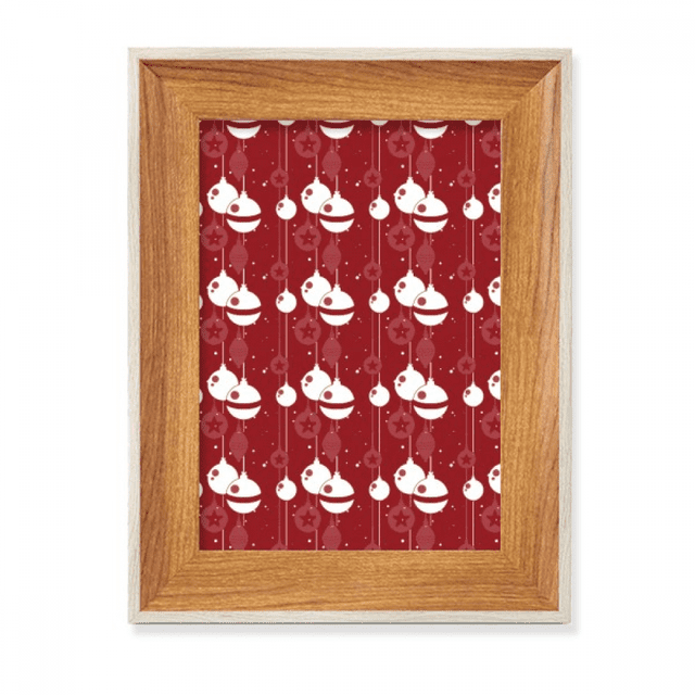 Red Decoration White Pattern mas Desktop Wooden Photo Frame Display Picture Art Painting Multiple Sets