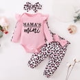thumbnail image 5 of Xyant Baby Girl Clothes Newborn Infant Fall Winter Outfits Ruffle Long Sleeve Romper+ Leopard Pants + Cute Headband Sets for Girls,Size 12-18 Months, 5 of 8