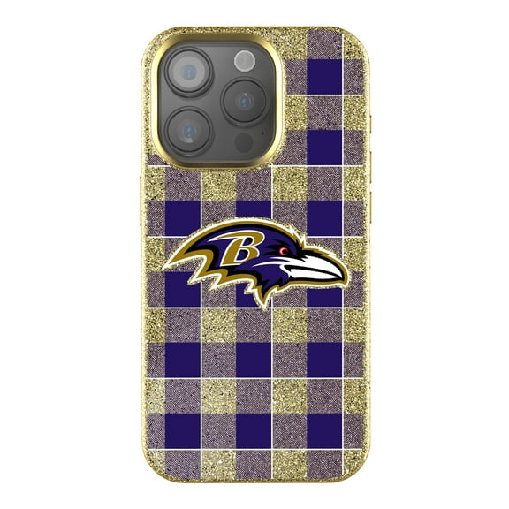Keyscaper Baltimore Ravens Plaid Bling iPhone Case