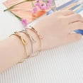 thumbnail image 5 of EHJRE Cute Bow-knot Bowknot Bracelet Women Girl Luxury Cuff Bangle Birthday Gifts Gold, 5 of 8