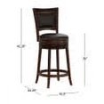 thumbnail image 3 of Hillsdale Furniture Lockefield Wood Counter Height Swivel Stool, Brown Cherry, 3 of 11