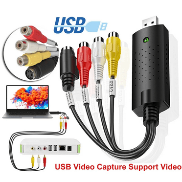 USB 2.0 Capture Card Video TV DVD VHS Audio Capture Card 3 in 1 Adapter