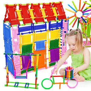 Bâtir un jouet de bloc 500 Pièces Diy Smart Sticks Bâtir des blocs Intelligence créative Jouets 3D Puzzle Ensemble de jouets éducatifs couleur aléatoire