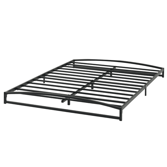 Heavy Duty Low Profile Bed Frame Queen Size Metal Platform, 6 Inch Steel Slats Sturdy Mattress Foundation No Box Spring Needed