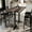 Dark Brown Top/Black Base, variant on Flash Furniture 30" x 60" Solid Wood Commercial Indoor Tabletop in Natural with 22" x 22" Bar Height Rust-Resistant Black Cast Iron X-Base