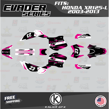 Kalair GFX Graphics Kit for Honda XR125L (2003-2013) Evader Series Kalair GFX Graphics Kit for Honda XR125L (2003-2013) Evader Series