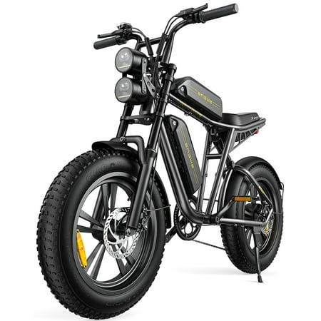 Engwe M20 Electric Bike for Adults - 750W Motor 28MPH ,48V 26AH Dual Battery 20*4.0" Fat Tire All Terrain Ebike Offroad Adventure Full Suspension, Black