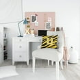 thumbnail image 4 of Letter U Initial Tiger Stripe - Black Gold  Fabric Decorative Pillow, 4 of 4
