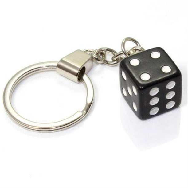 smallAutoParts SmallAutoParts Black Dice Keychain