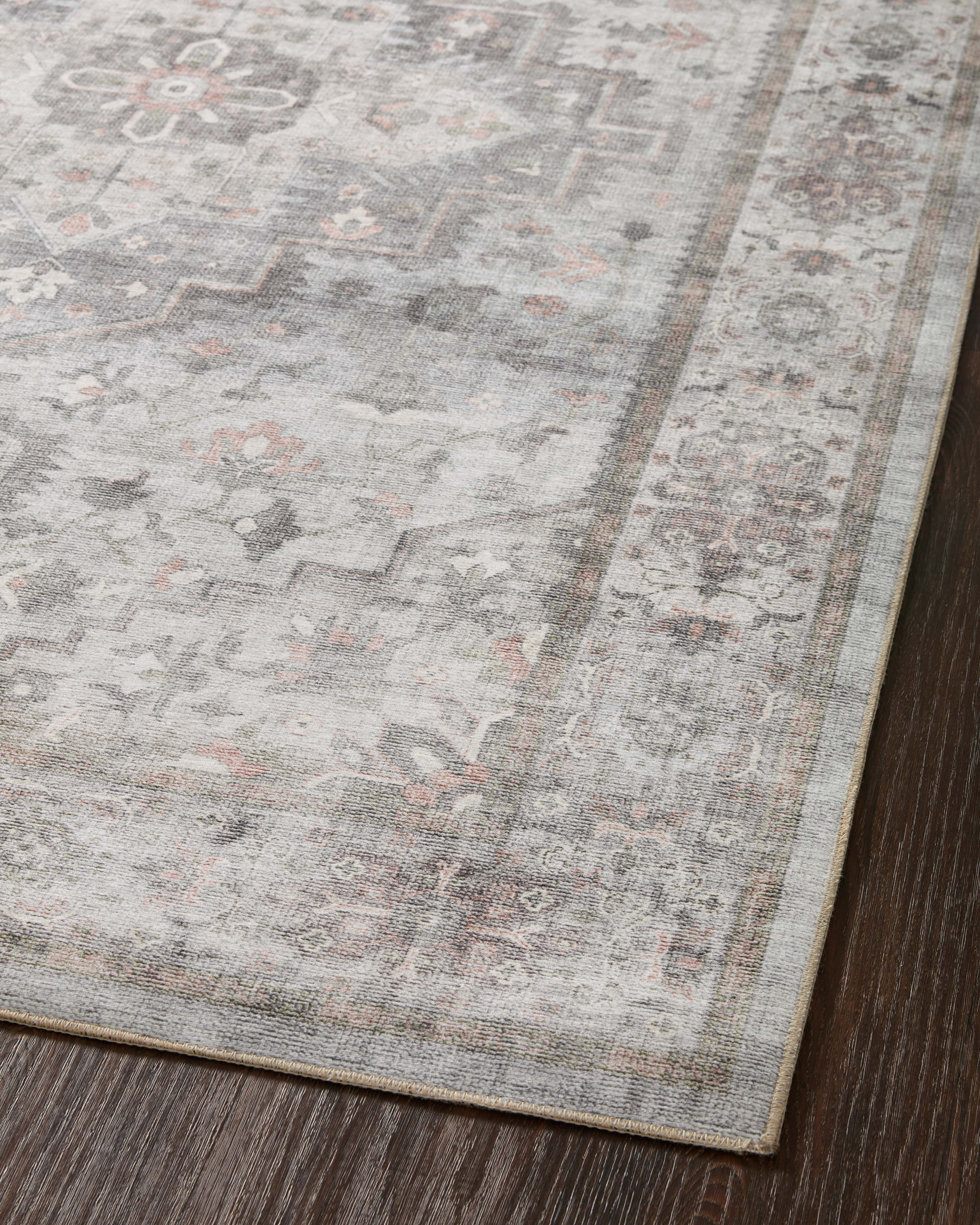 Loloi Heidi Collection HEI-02 Dove / Blush, Oriental Area Rug 8'-6" x 11'-6"