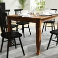 thumbnail image 4 of BizChair 60" Solid Wood Dining Table with Turned Wooden Legs, Commercial Grade Heavy Duty Rectangle Wood Table for 6, Walnut Matte Finish, 4 of 12