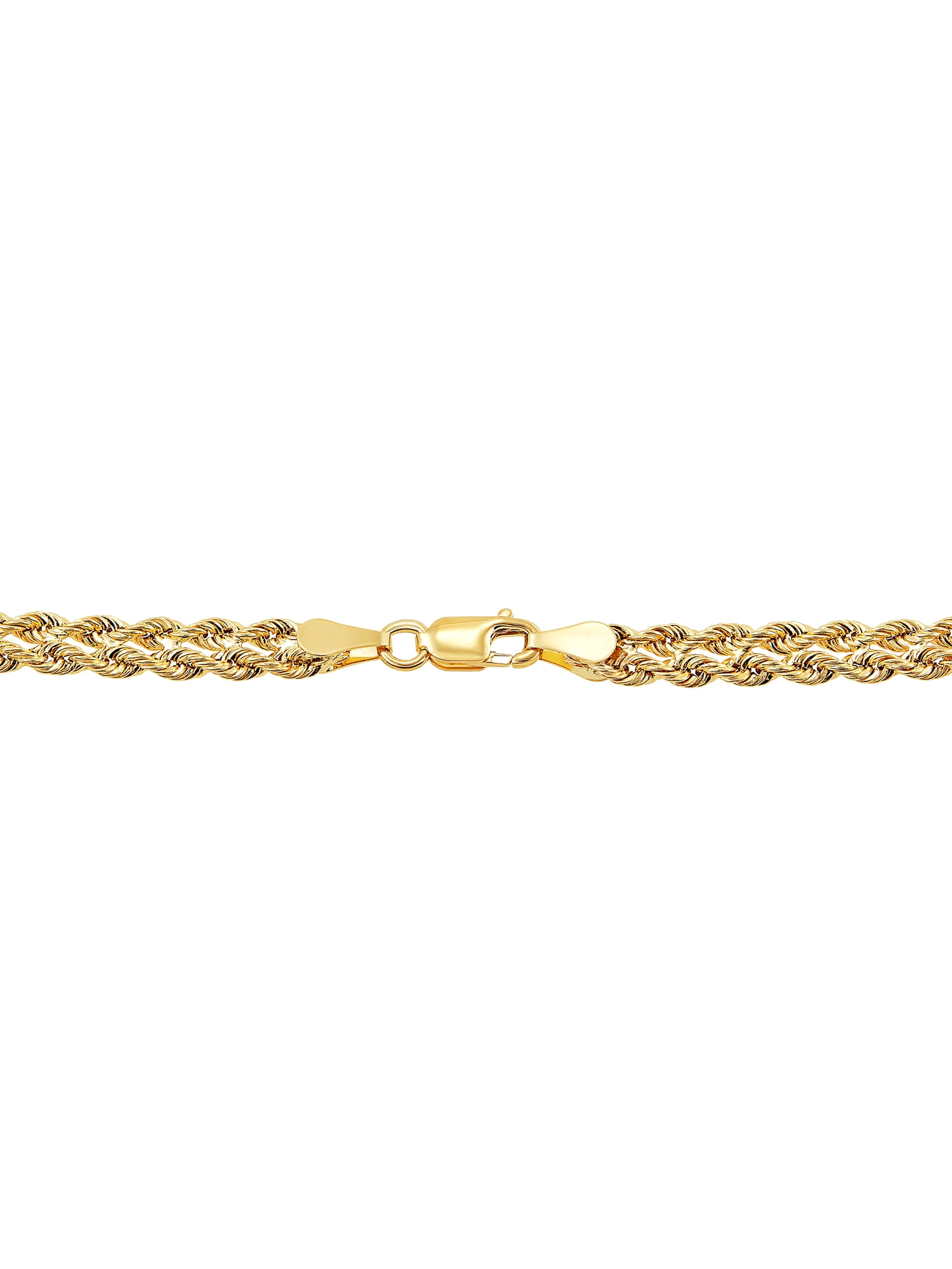 Brilliance Fine Jewelry 10K Yellow Gold Hollow Rope Bracelet,7.5"