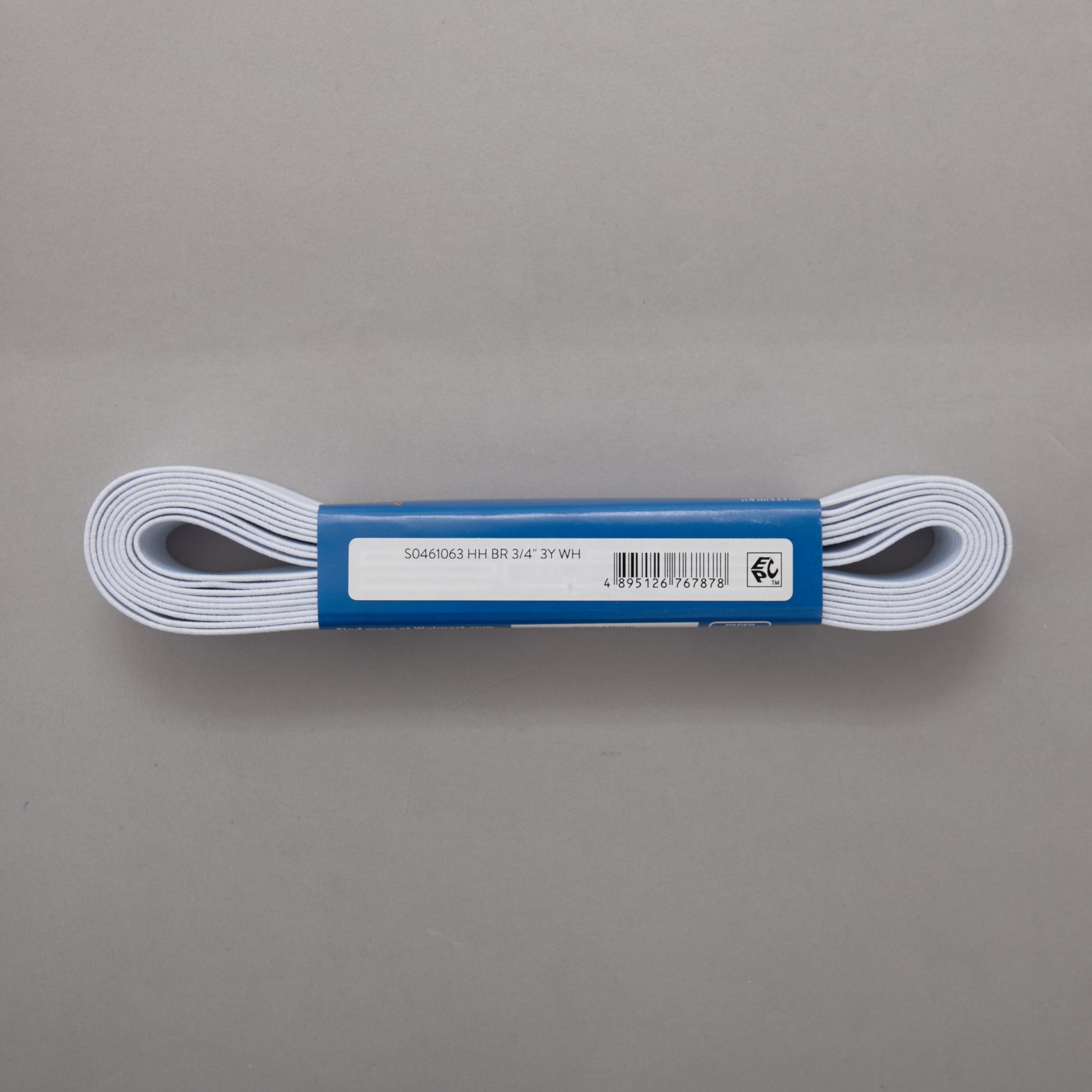 (4 pack) Hello Hobby White 3/4-Inch Braided Elastic for Sewing & Crafting, 3-Yard Roll