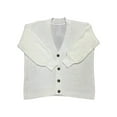 thumbnail image 4 of Women's Plus Size Casual White V-Neck Ribbed Knit Cardigan - Long Sleeve, Button-Down, Fall & Winter Sizes 0XL-5XL, 4 of 7