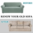 thumbnail image 4 of Sofa Slipcover 2 Piece Sofa Cover 1 Seater Soft Couch Cover(Loveseat 58"-72", Green), 4 of 6