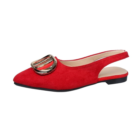 Womens Shoes,Ballet Flats Pointed Toe On for Casual Work Shoes Comfortable Ballet Flats,Shoes for Women,Red,9.5