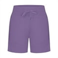thumbnail image 5 of JGGSPWM Women's Running Sports Shorts Quick Dry Swimsuit Swimming Bottoms, Quick Dry High Waisted Swimsuit with Pockets Purple L, 5 of 6