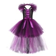 thumbnail image 5 of Byoo Toddler Girls' Maleficent Themed Dress Set Lace-Up High-Low Party Tulle Gown 4-Piece Fairy Outfit for Children, 5 of 6