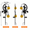 thumbnail image 3 of Halloween Crescent Moon Pumpkin Solar Stake Light, Star Hollow Cutout Ground Lamp, Anti Rust Halloween Decorations Party for Yard Walkway black, 3 of 6