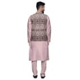 thumbnail image 3 of Atasi Ethnic Dupion Silk Kurta Pyajama Set With Printed Nehru Jacket For Mens, 3 of 3