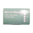 thumbnail image 3 of BetelCare Disposable Latex Gloves, 5.5 Mil Thickness, Powder Free, 10 Boxes (1000 Count, 100/Box) - White, Large, 3 of 6