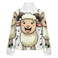 thumbnail image 6 of Jackets for Women Winter Coat Jackets Flannel Stand Collar Jacket(Singing Sheep Cartoon,Size:S-4XL), 6 of 7