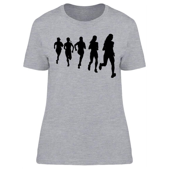 Athletes On Running Race T-Shirt Women -Image by Shutterstock, Female XX-Large