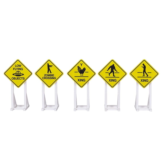 Unique Railroad Signs 5-Pack