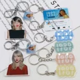 thumbnail image 3 of 2024 Taylors The Swifts Llaveros Cantante TS 1989 Llaveros Cadenas Mochilas Colgantes Álbum CD Disco Charm Colgante de Llave Femenina Decoración, 3 of 5