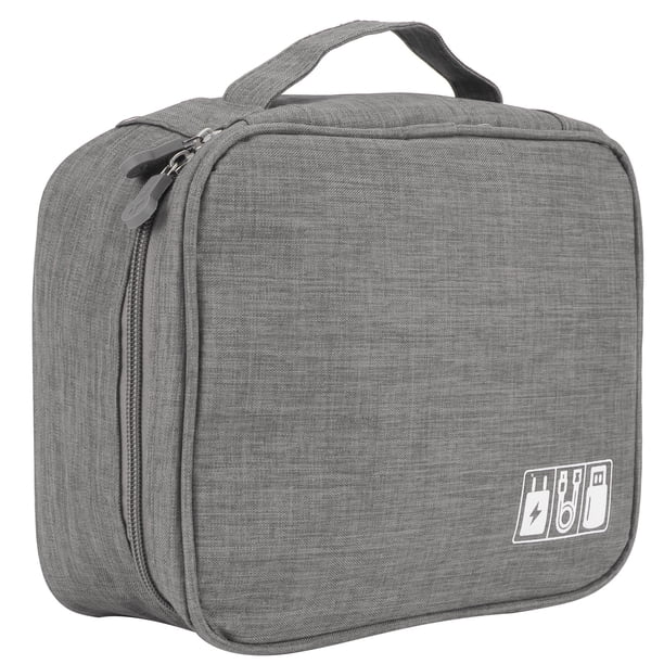 Estuches para accesorios electrónicos, bolsa de almacenamiento multifunción, bolsa de almacenamiento para cables electrónicos, organizador de cables y unidades USB, elaborado con cuidado