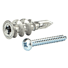 

CRL 5000902S-XCP100 CRL ITW Buildex E-Z Ancor E-Z Zinc With Screws - pack of 100