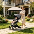 thumbnail image 7 of Gallickan Stroller Sun Umbrella, Universal Clip-On Baby Pram Parasol, UPF50+ Adjustable Shade for Wagon, Camping Cart, Beige, 7 of 7