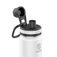 thumbnail image 2 of Takeya Originals 24 oz White and Black Double Wall Vacuum Insulated Stainless Steel Water Bottle with Wide Mouth and Flip-Top Lid, 2 of 4