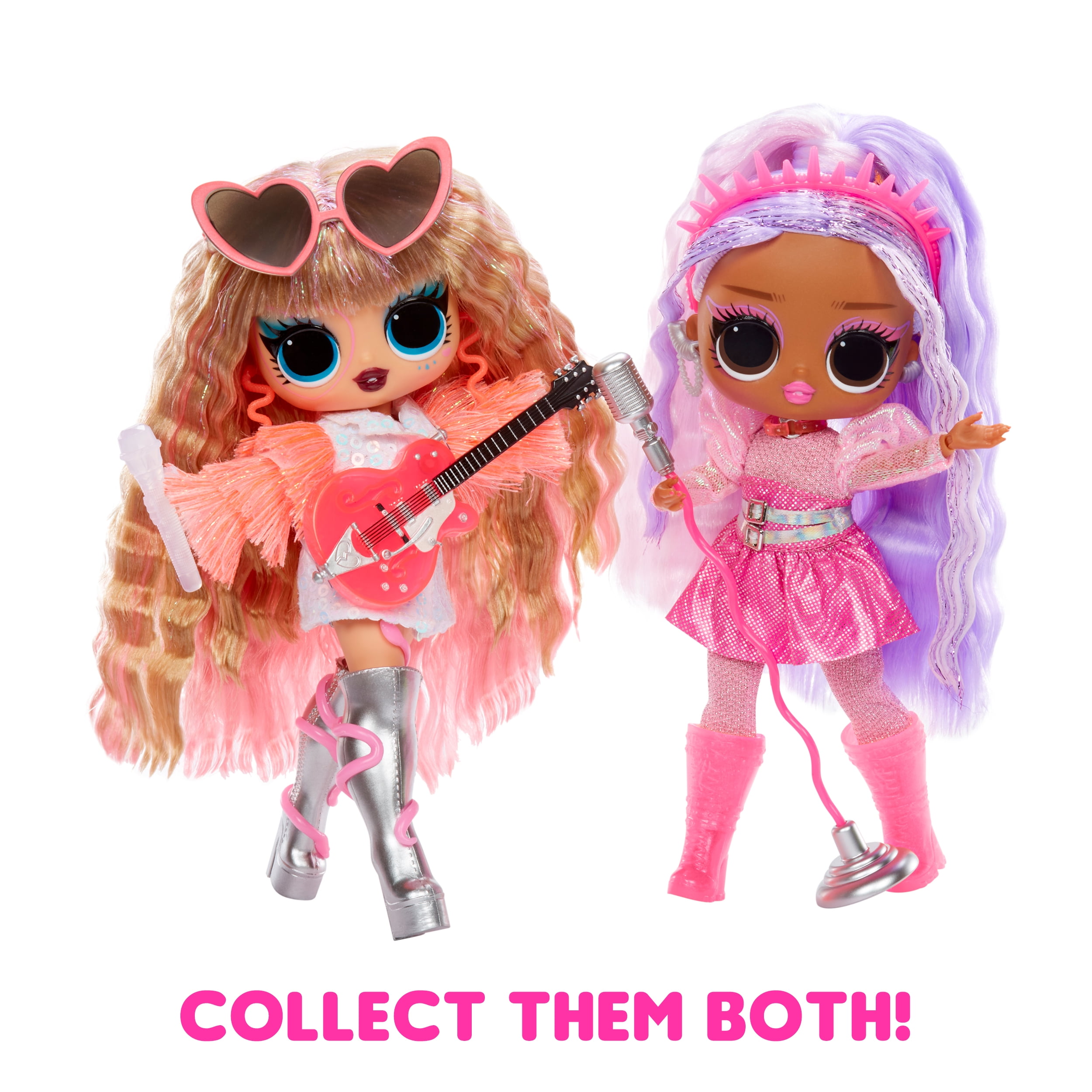 LOL Surprise Tweens Neon Pop Stars Kitty K Fashion Doll with Black Light Surprises and 10+ Pop Star Fashions and Accessories Including Retro Mic Stand – Great Gift for Kids Ages 4+