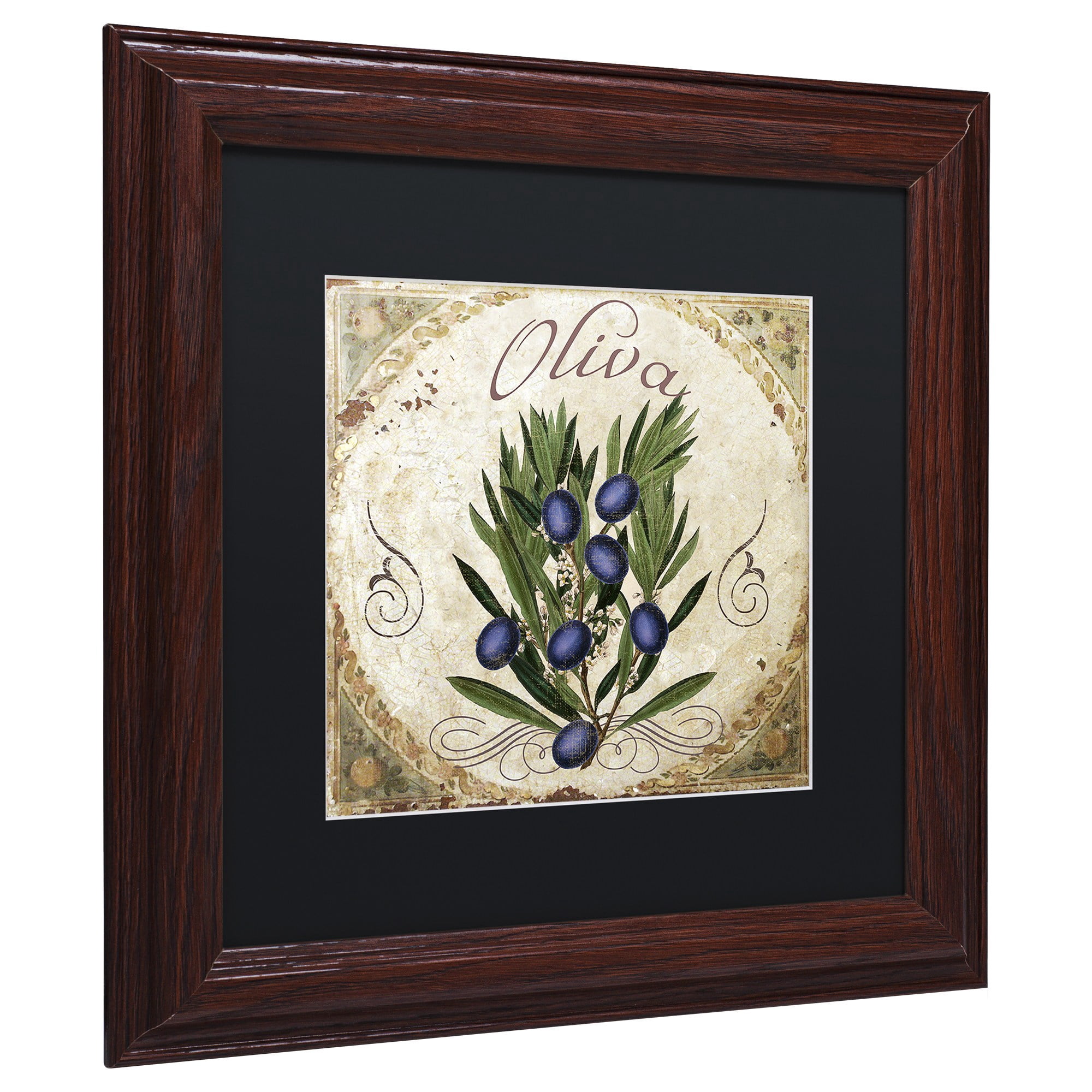 Trademark Fine Art "Mangia V" Canvas Art by Color Bakery Black Matte, Wood Frame