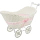 thumbnail image 3 of Baby Pram Hamper Wicker Toy Basket with Handles and Wheels Great Gift for Boy & Girl Baby Showers or Newborn Baby Gifts (Pink), 3 of 4