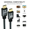 thumbnail image 7 of DDMALLL 8K HDMI 2.1 Cable 6FT, 48Gbps High Speed HDMI Braided Cord, 8K@60Hz/4K@120Hz Support eARC, HDCP 2.2 & 2.3, Dynamic HDR Compatible with TV, PS5, PS4, Blue-ray, Monitor, 7 of 7