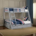thumbnail image 6 of Emily Twin Over Full Bunk Bed with Ladder- 2 Drawers- Gray Solid Wood, 6 of 6