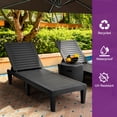 thumbnail image 7 of Dextrus 2 Pcs Black Outdoor Resin Loveseat, Polypropylene with Faux Wood Grain, Weather-Resistant, Includes Accessories, 7 of 7