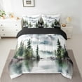 thumbnail image 2 of Feelyou Farmhouse Pine Tree Twin Bedding Sets 7-Piece, Rustic Nature Lake Bedding Comforter Set, Teen Child Kid Adult Reversible Sheet Sets, Luxury Bedroom Decor, 2 of 7